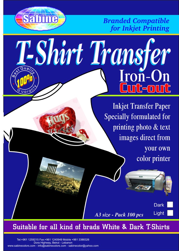 Inkjet Transfer Papers Sabine Colors Lebanon