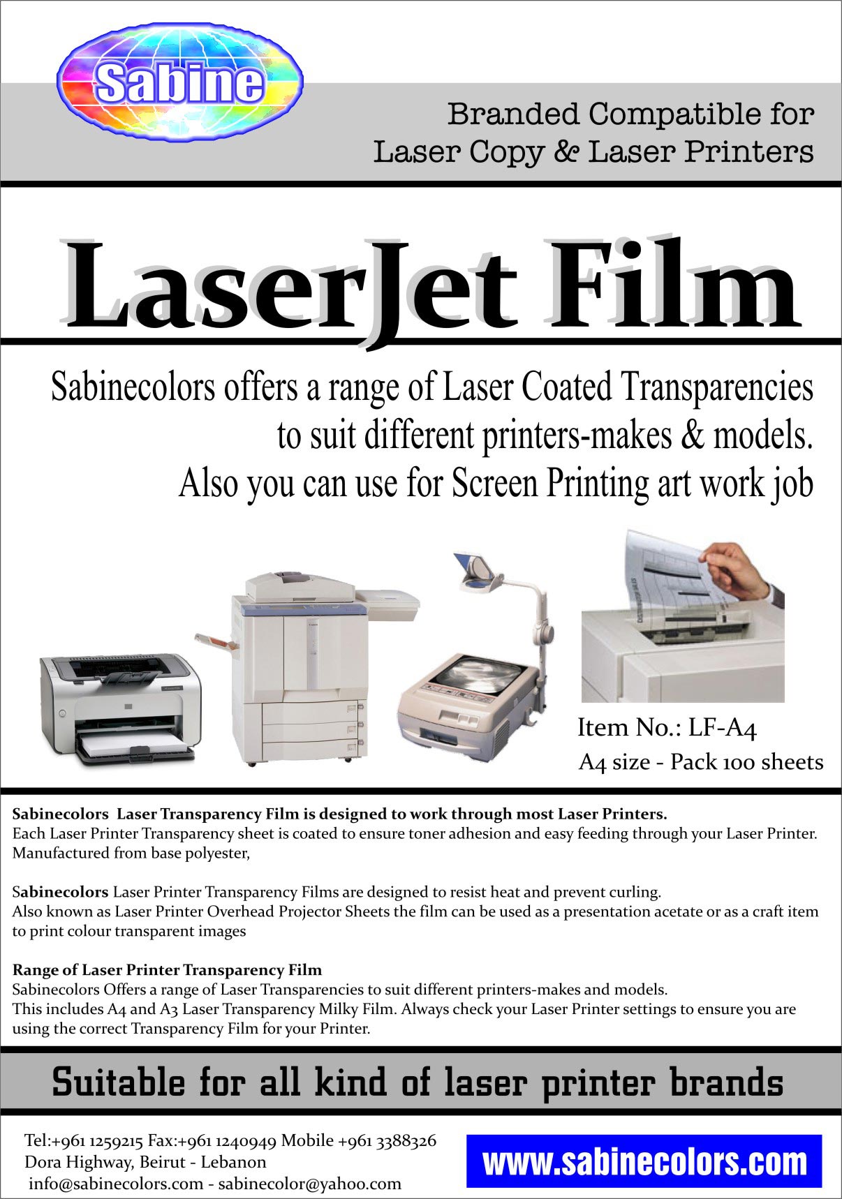 laser printing on clear film