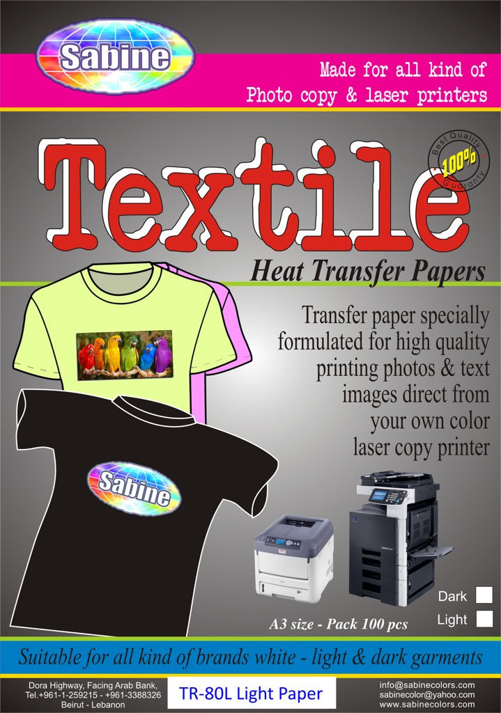 Laser Transfer Papers Sabine Colors Lebanon